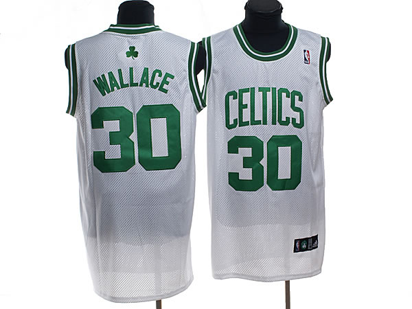 NBA Boston Celtics 30 Rasheed Wallace Authentic Home White Jersey